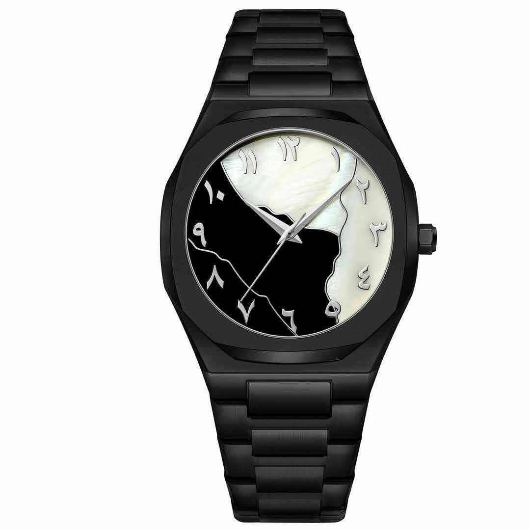 Black Aura Watch – Elegant, Durable, Comfortable Strap & Clear Display for Daily Use