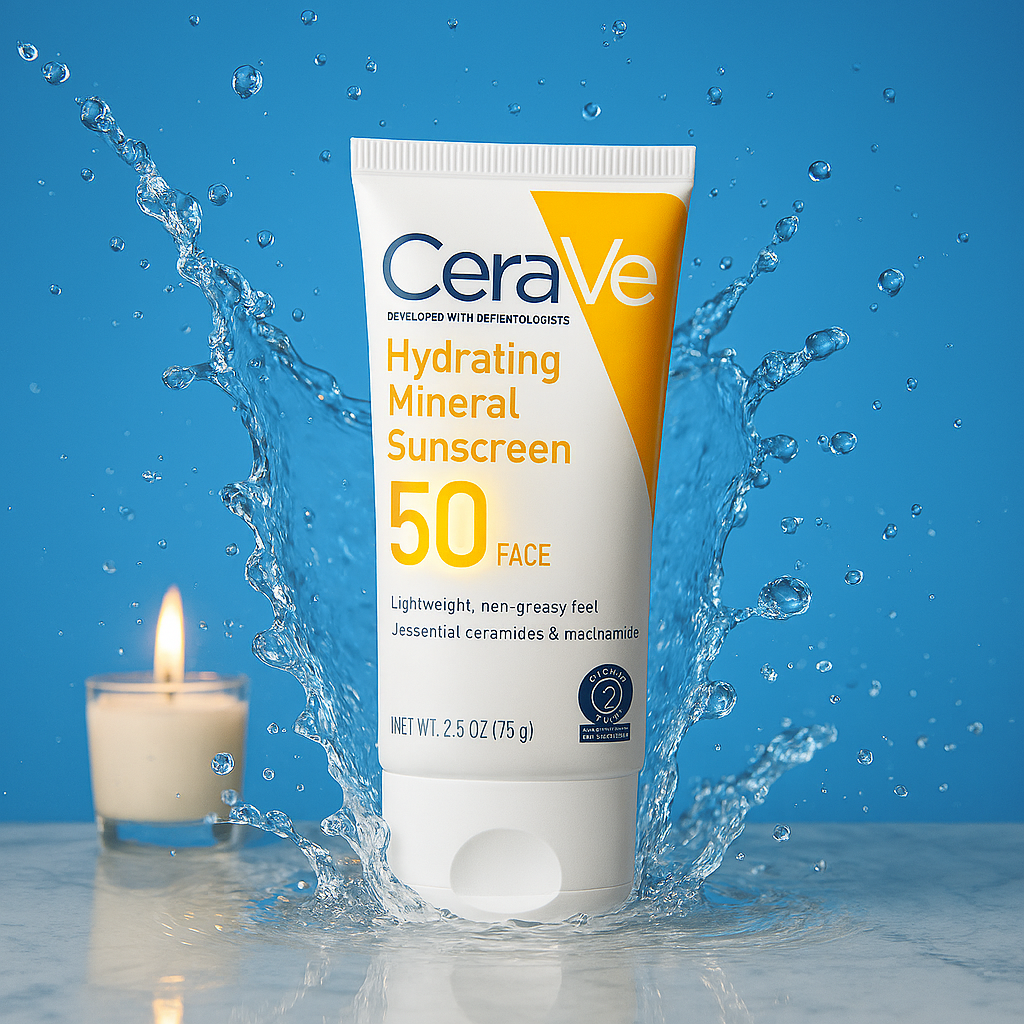 CeraVe Skincare Set – Retinol Serum, Night Cream, Acne Cleanser & SPF 50 Sunscreen