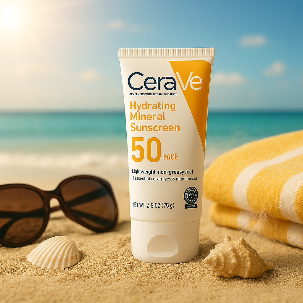 CeraVe Skincare Set – Retinol Serum, Night Cream, Acne Cleanser & SPF 50 Sunscreen