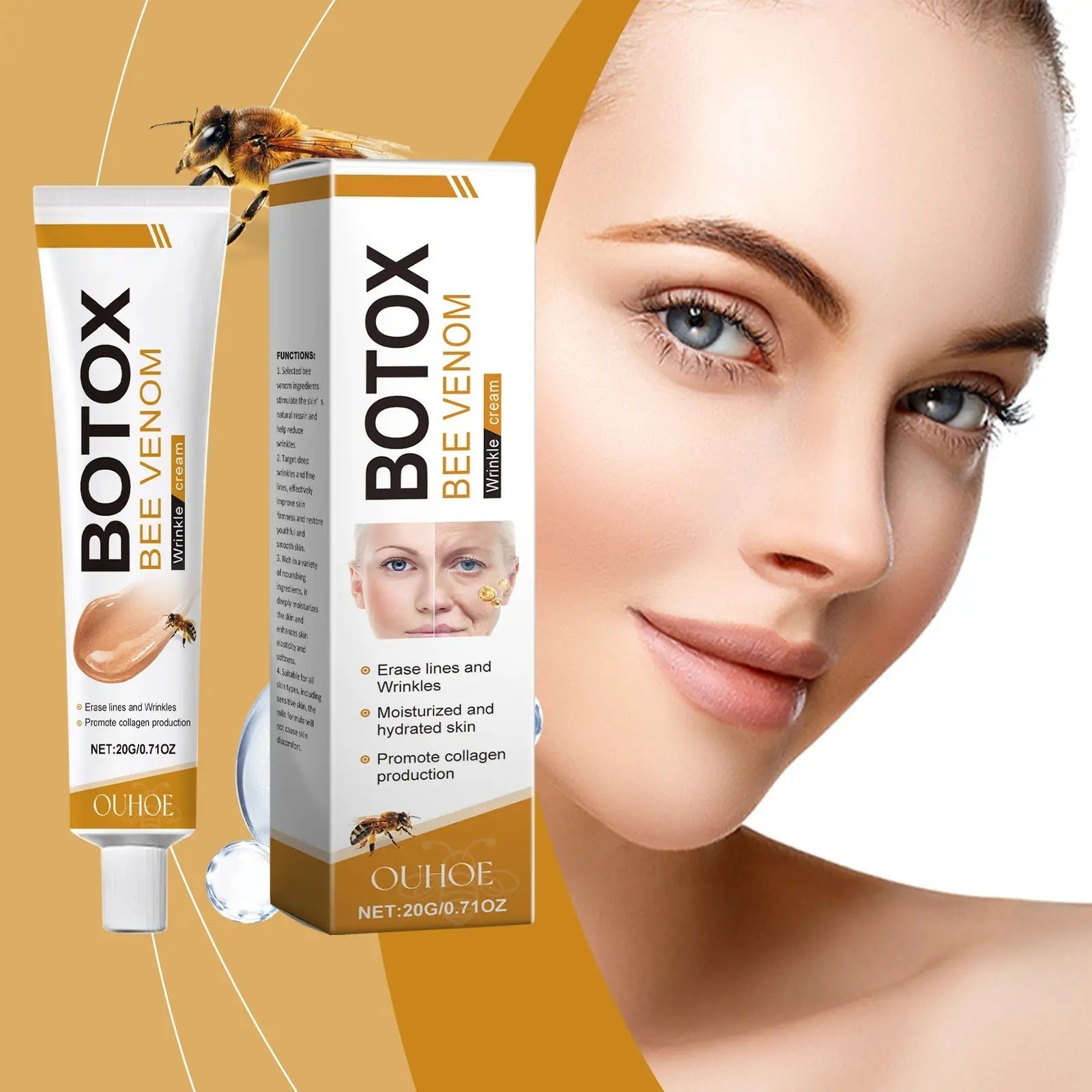 Bee Venom Botox Cream – Whitening, Anti-Aging & Deep Moisture for Smooth Bright Skin