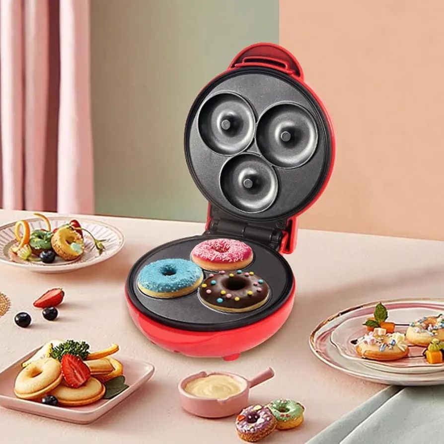 Compact Electric Donut Maker – Quick Baking & Non Stick Homemade Donuts for You!