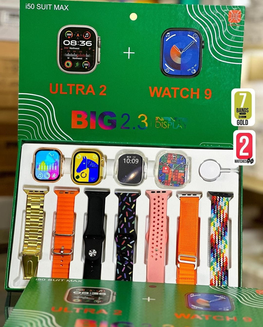 i50 Smart Watch Bundle – 7 Straps, 2 Watches & 2 Covers | Stylish, Durable & Perfect All-in-One Set