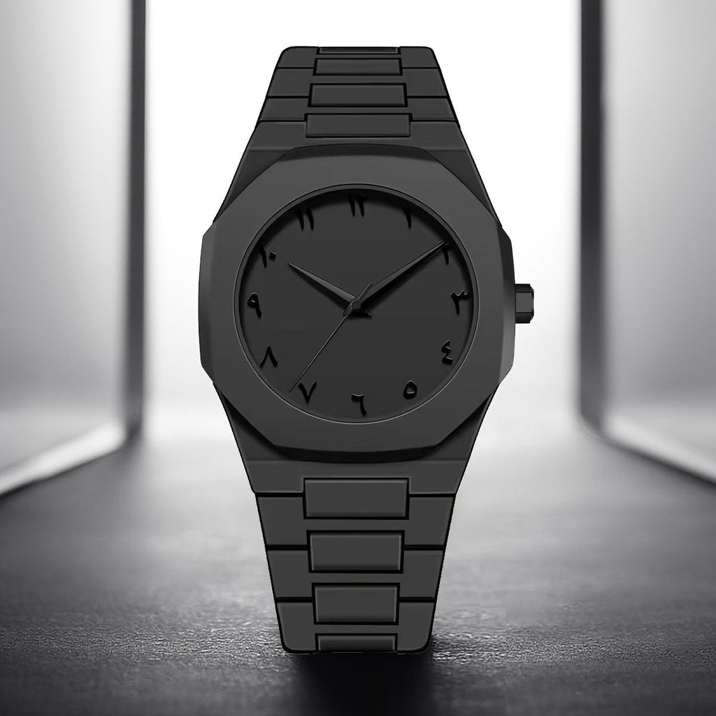 Full Black AURA Quartz Watch | Premium Analog Design for Stylish Men