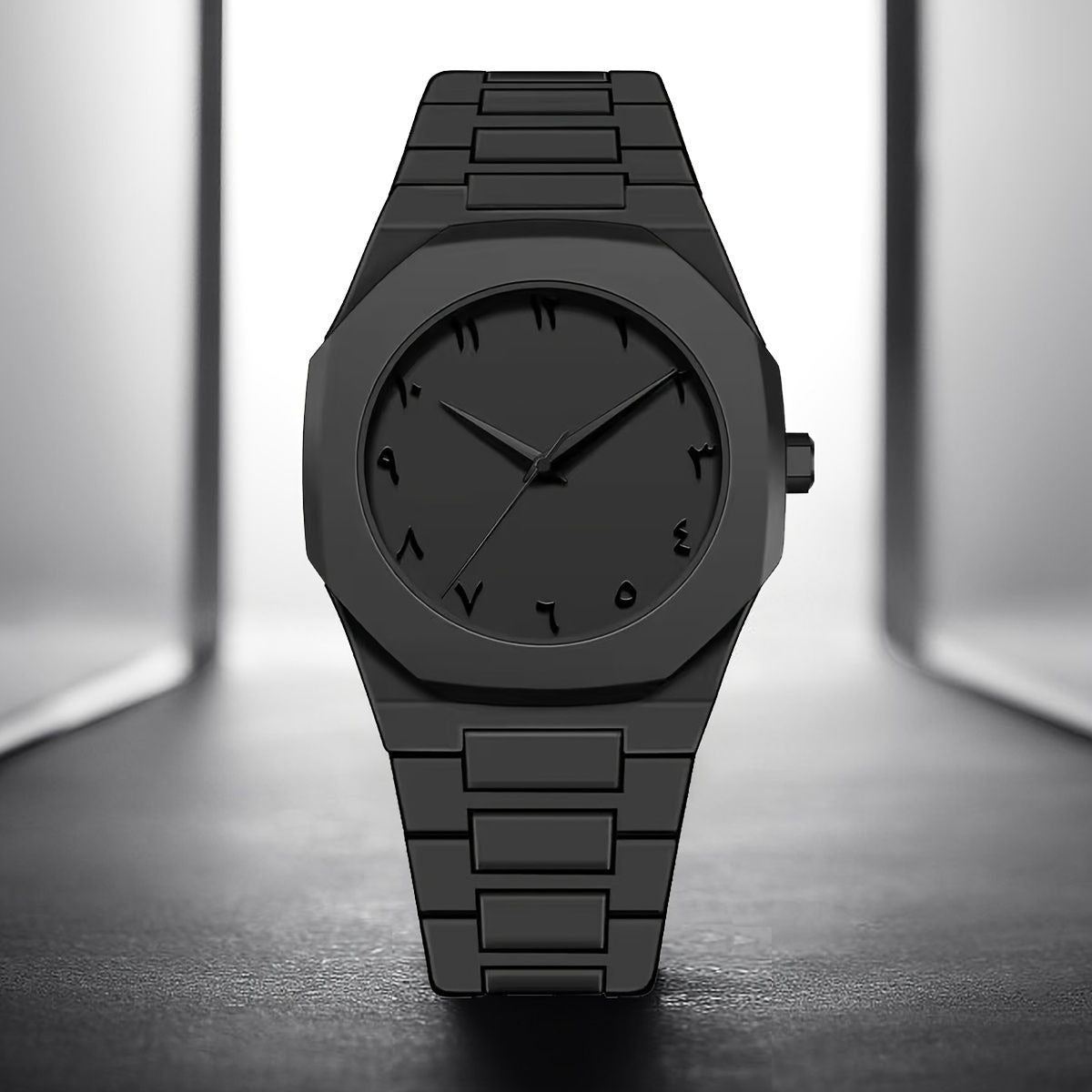 Full Black AURA Quartz Watch | Premium Analog Design for Stylish Men